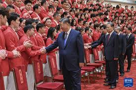 运动员们还